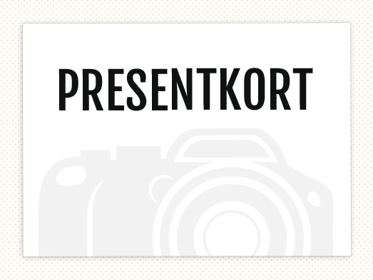 presentkort på fotografering